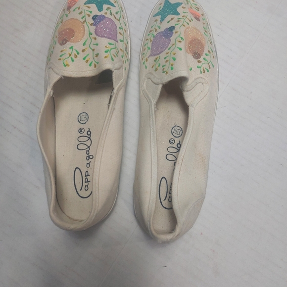 Women's Floral Design Slip-on Sneakers Size 10 - Picture 2 of 10